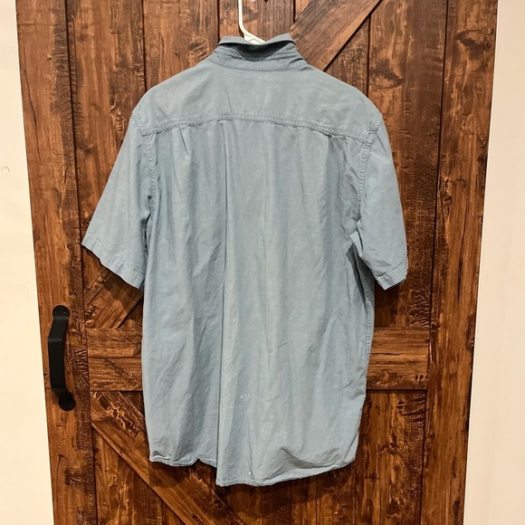 Carhartt men's short sleeve blue button up shirt size large tall - Picture 5 of 8